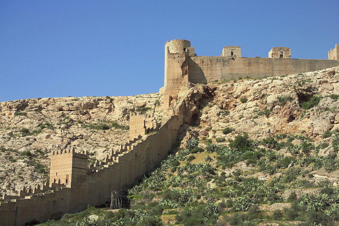 Fortified Wall (Muralla de la Hoya or Muralla de Jairan). Almeria. Andalucia. Spain.