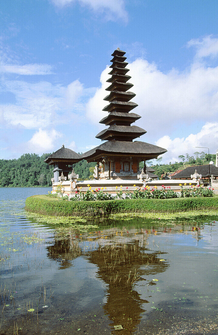 Ulun Danu Temple in Lake Baratan. Bedugul. Bali, Indonesia
