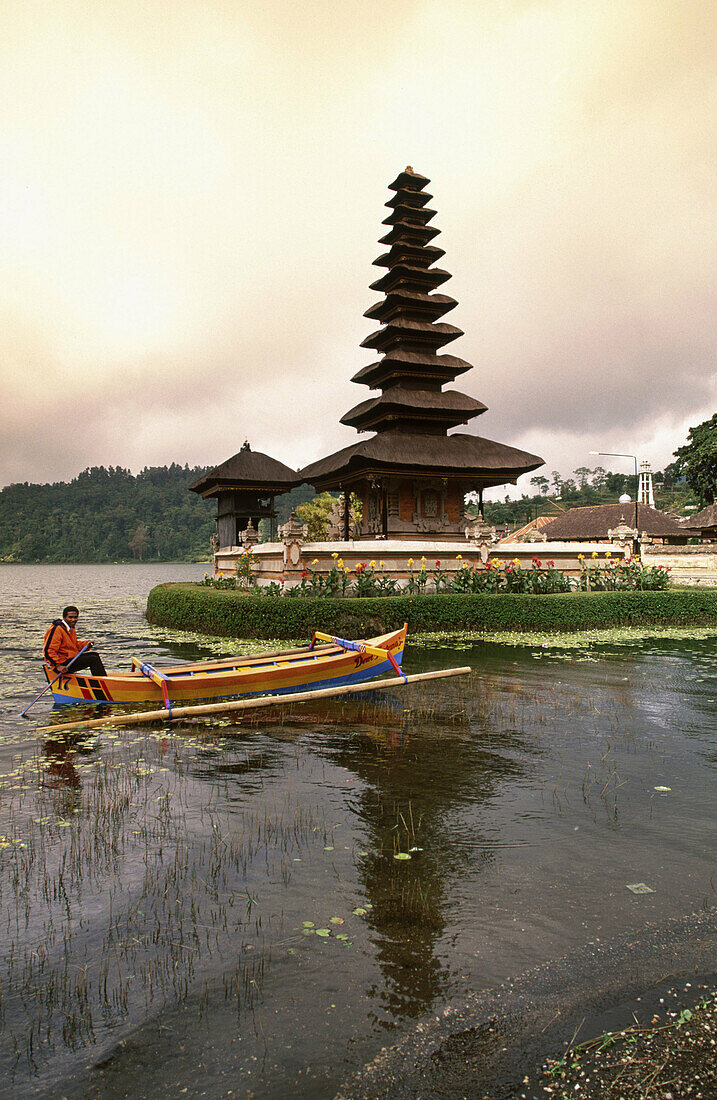 Ulun Danu Temple in Lake Baratan. Bedugul. Bali, Indonesia