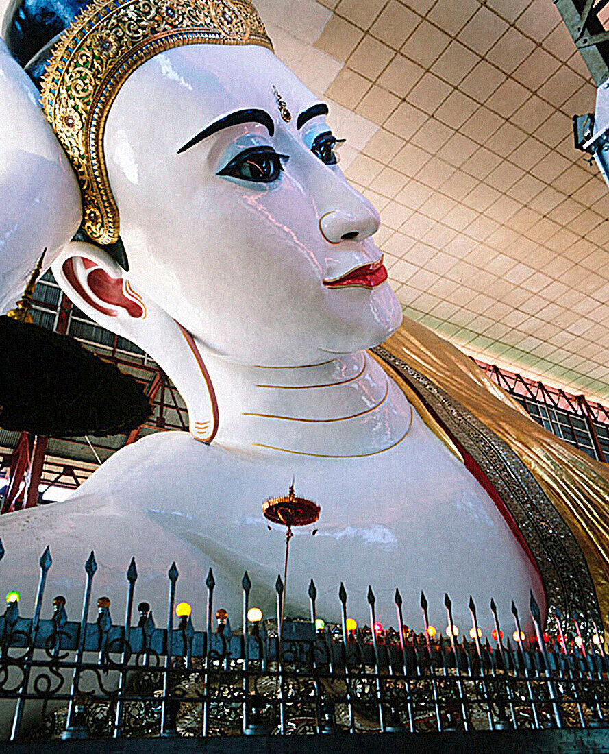 Reclining Buddha in Yangoon. Myanmar (Burma)