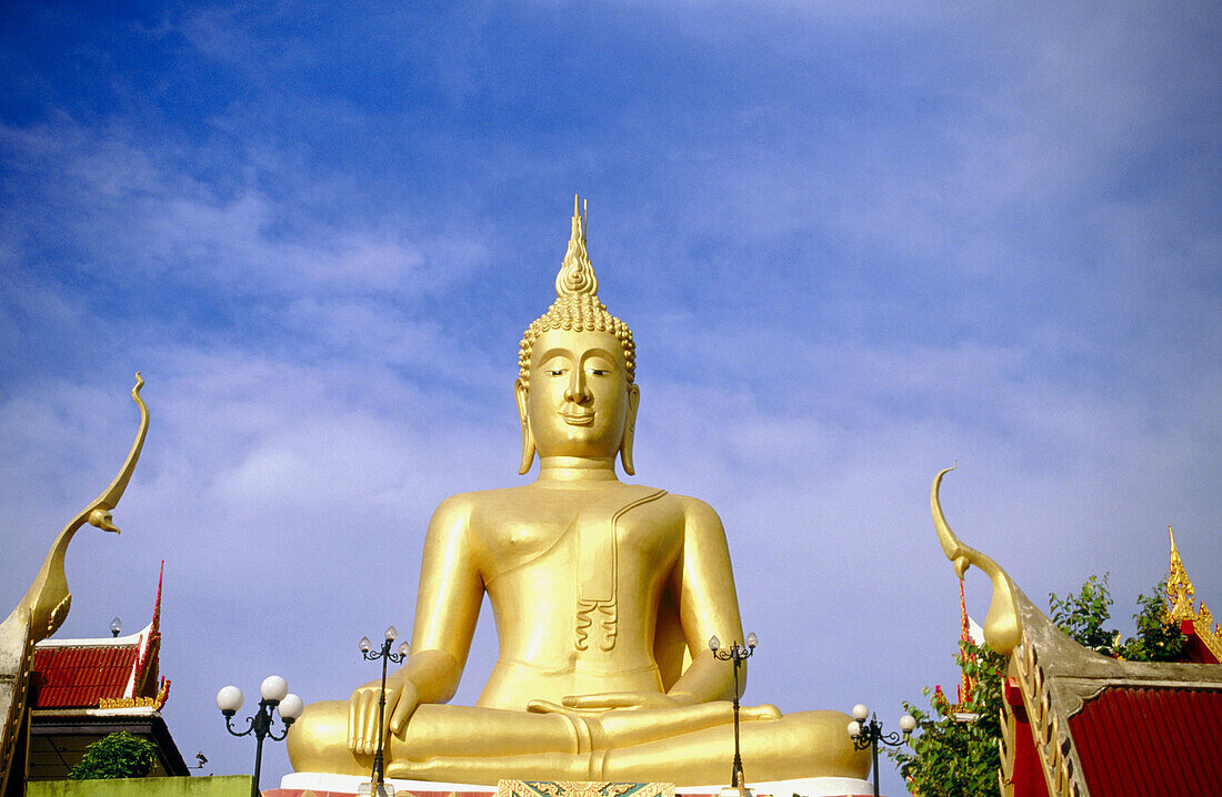 The Big Buddha (12m) in Wat Phra Yai Temple. Koh Samui Island. Thailand