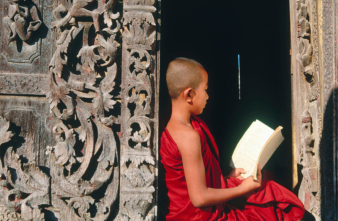 Monk in Golden Palace Monastery. Mandalay. Myanmar (Burma).