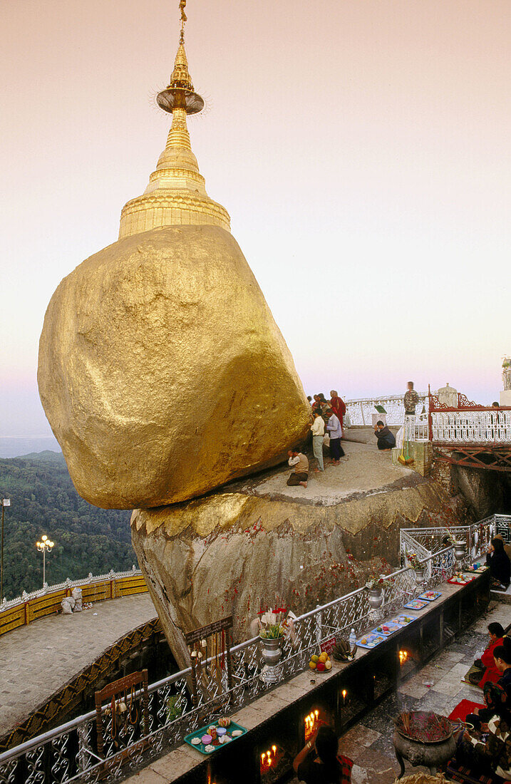 Kyaik-Tiyo Pagoda (The Golden Rock). Kyaikto. Myanmar (Burma).