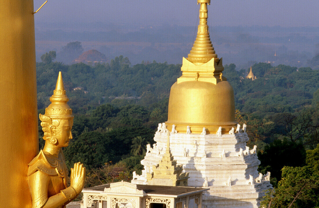 Buddhist pagoda on Sagaing Hills. Sagaing. Mandalay. Myanmar (Burma).