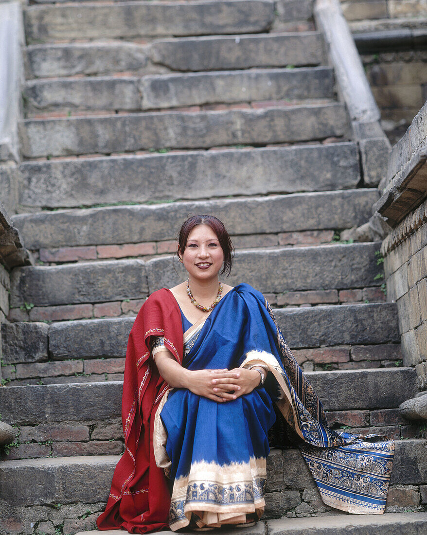 Nepalese woman. Bhaktapur. Kathmandu valley. Nepal.