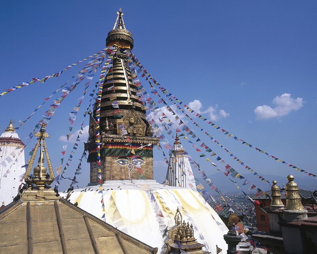 Buddhist temple Swayambhunath. Kathmandu. Nepal.