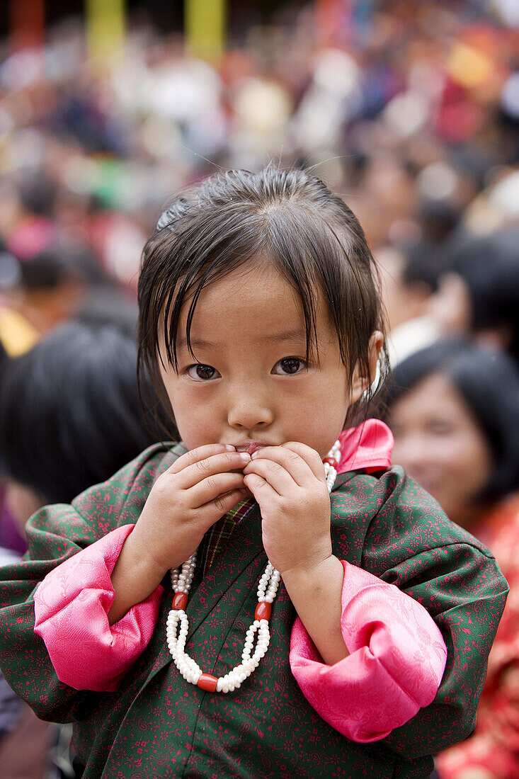 Bhutan. Thimpu. Bhutanese girl.