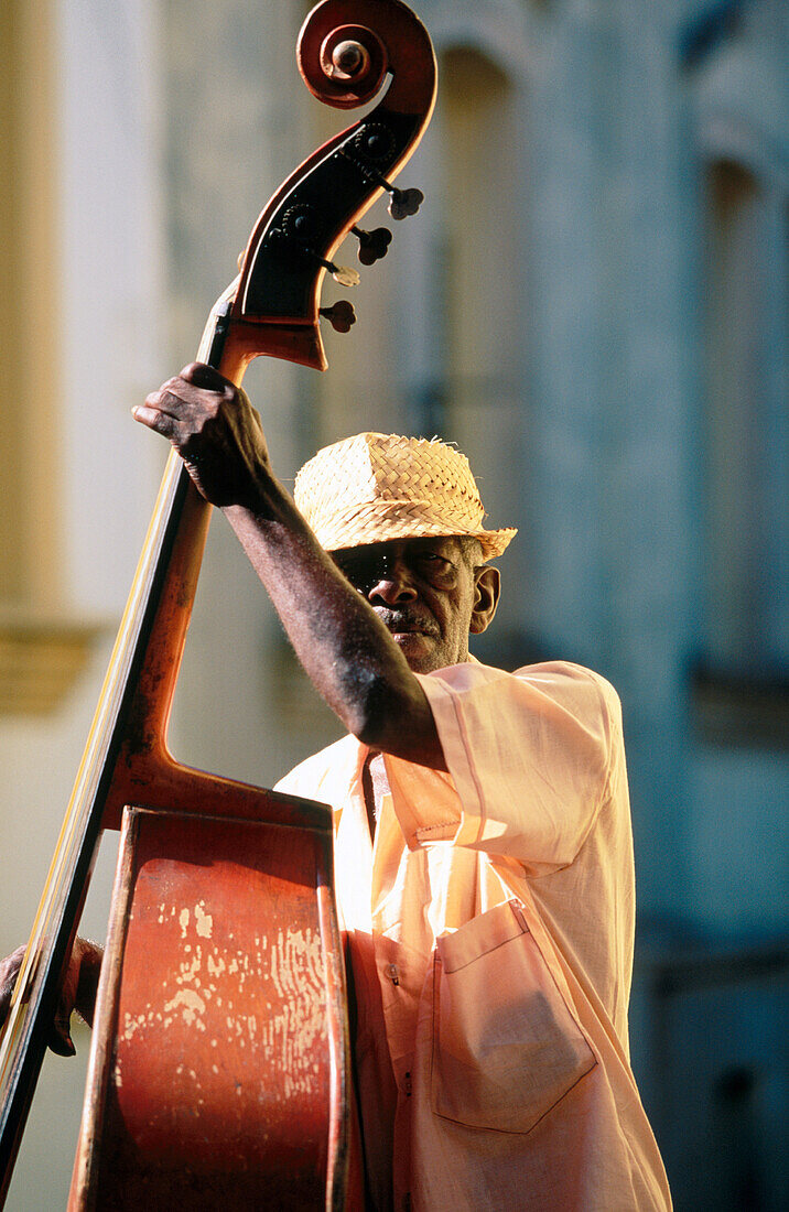 Street musician. Santiago de Cuba. Cuba