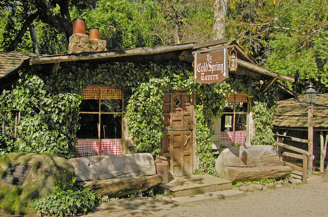 The historic Cold Spring Tavern, Santa Barbara, California