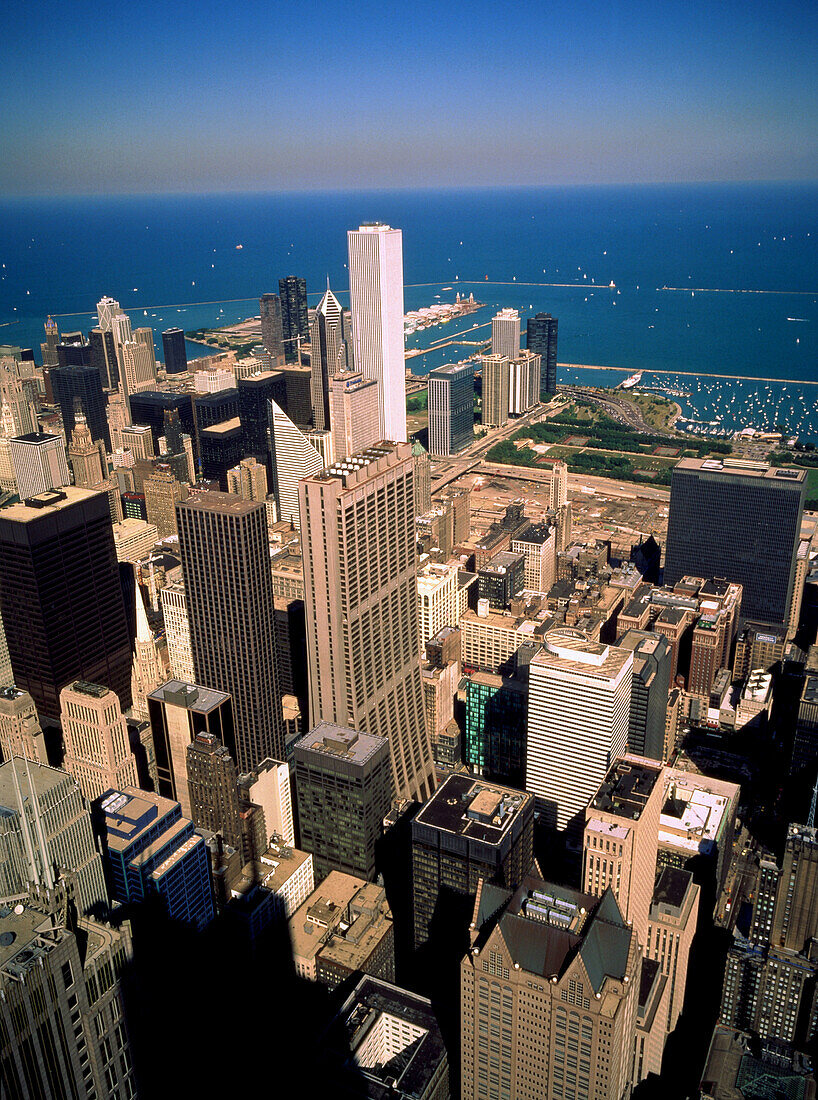 Chicago and Lake Michigan. USA