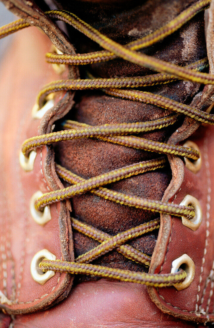Worn bootlaces