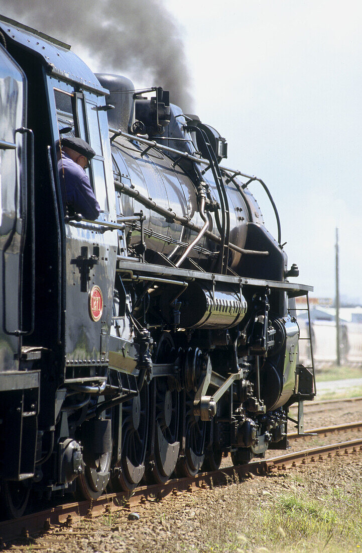 Steam loco 1271 on excursion. New Zealand