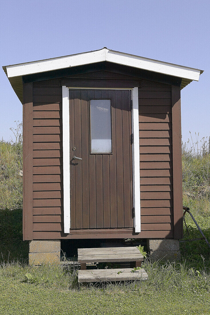 Fisherman hut. Norrebro, Bjarehalvon. Skåne, Sweden