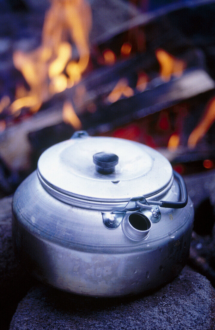 Coffee pot on fire. Sweden