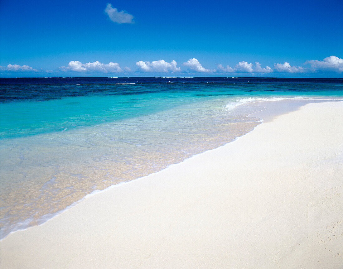 White sand beach of shoal bay. Caribbean. Anguilla. UK