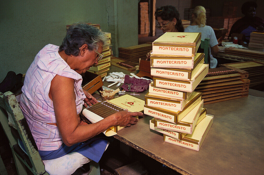 Factory of Monte-Cristo cigars. Cuba