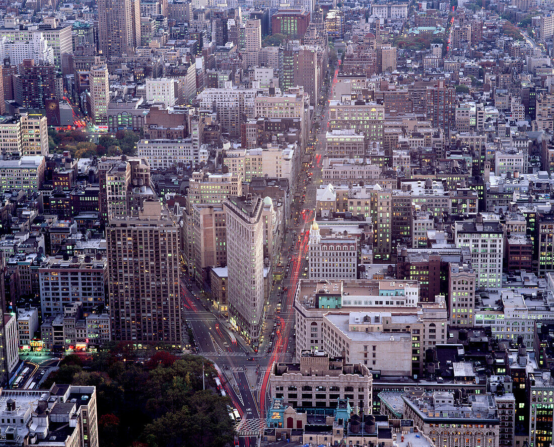 Manhattan, view from the top of Empire State Building. New York City. USA