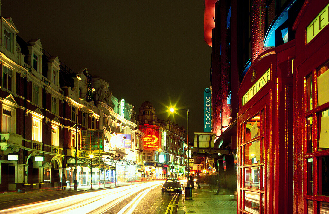 Shaftesbury Avenue in the West End. London. UK