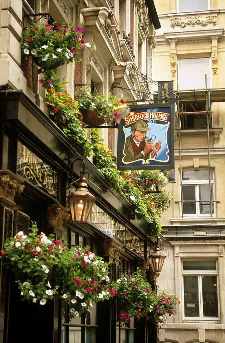 Sherlock Holmes pub. London. England