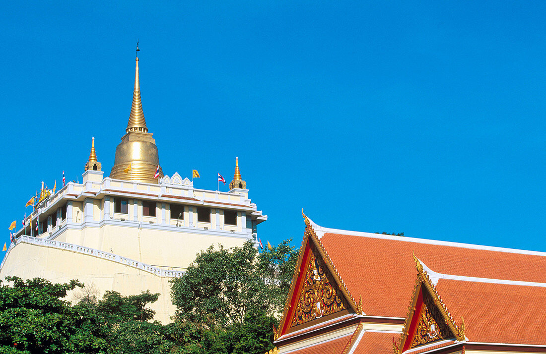 Wat Saket Temple. Golden Mount. Bangkok. Thailand