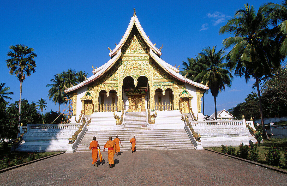 Novice monks at Wat Xieng Thong. Luang Prabang. Laos