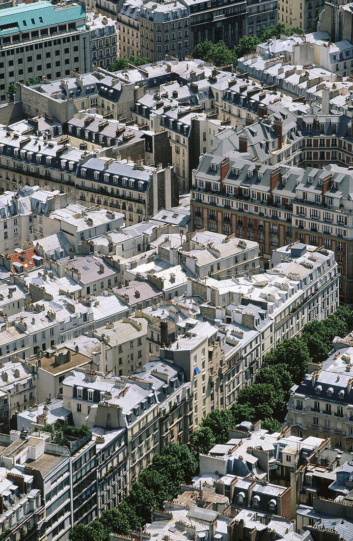 Aerial view of Paris. France