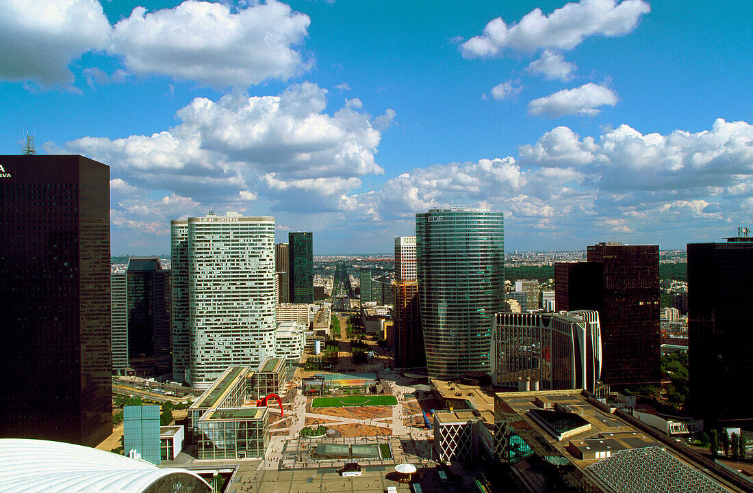 View of the financial district La Defense . Paris. France