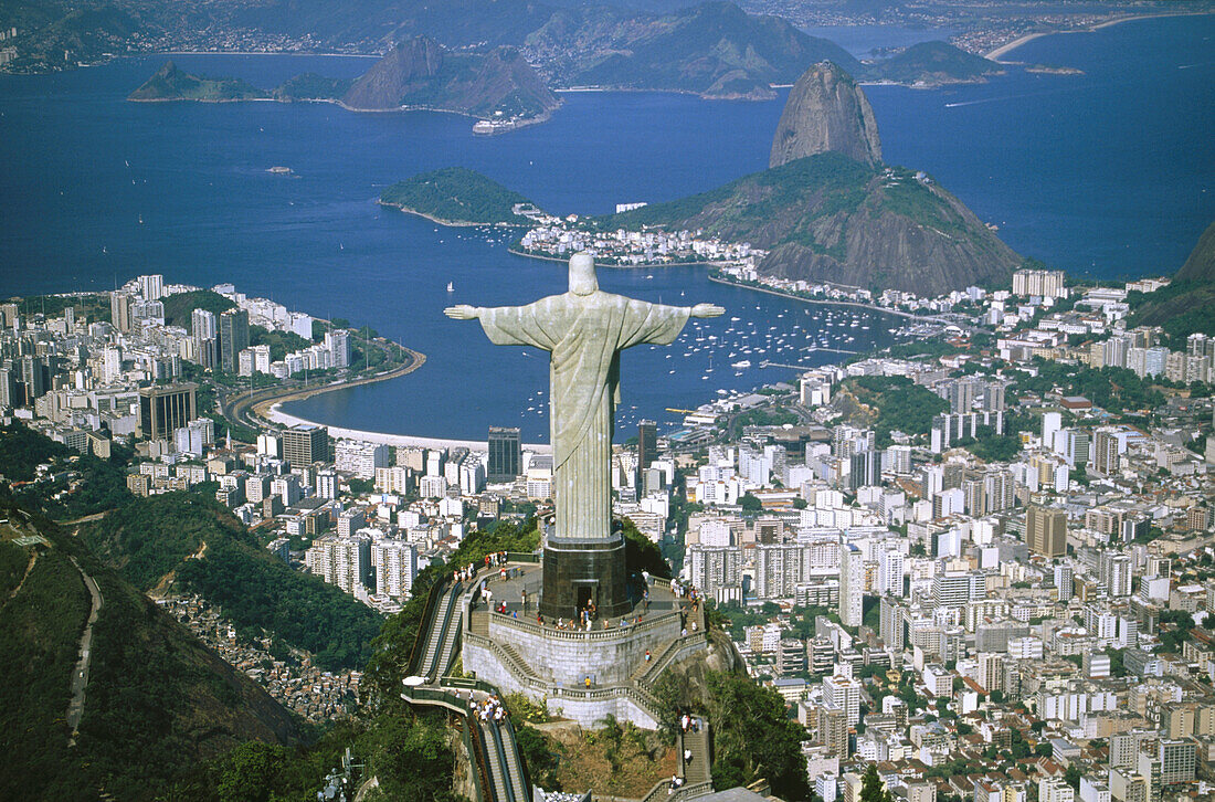 Statue of Cristo Redentor in Mt. Corcovado. Rio de Janeiro. Brazil
