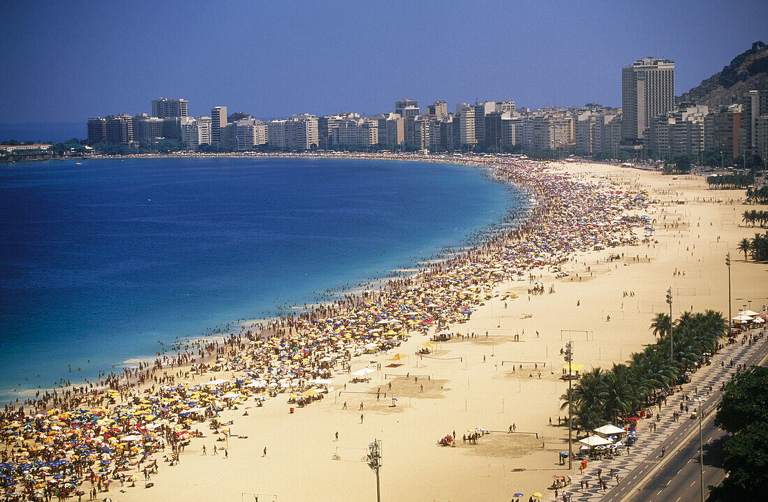 The Beach of Copacabana. Rio de Janeiro. Brazil