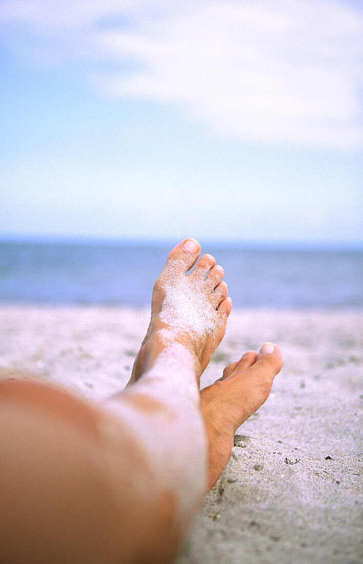 Woman on beach. Miami. Florida