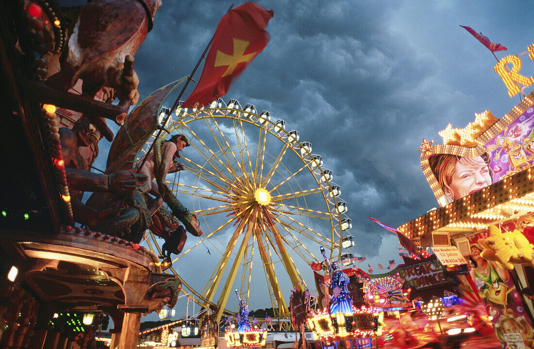Fun fair in Ratisbone. Bavaria. Germany