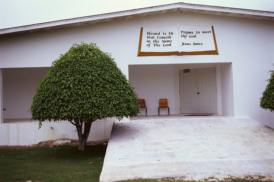 Church facade in Grand Cayman, B.W.I