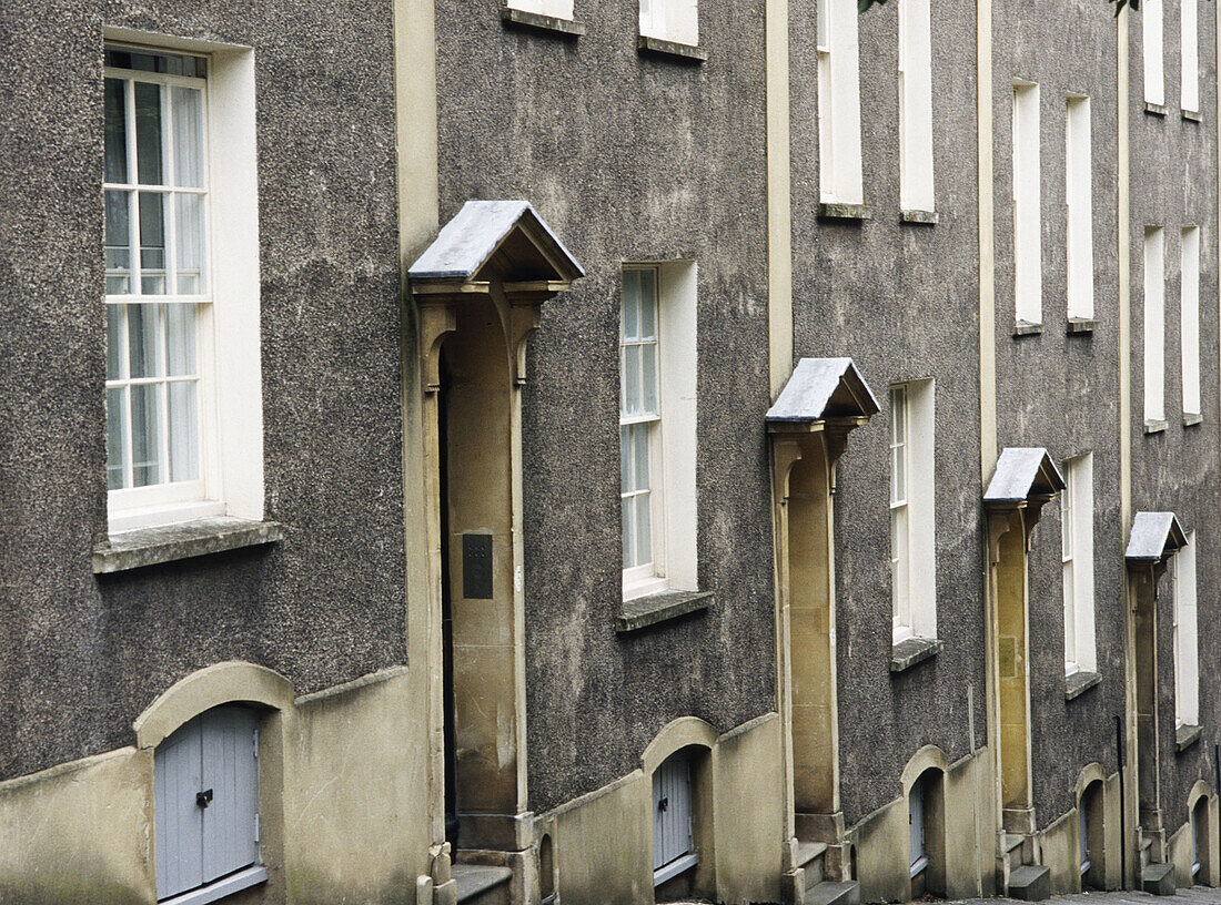 Grey houses. Bristol. England