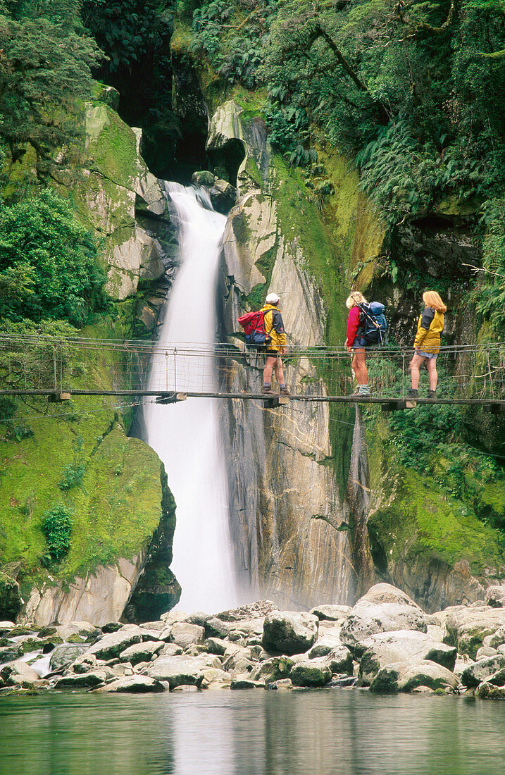 Giant s Gate Falls. Milford Track. Fiordland N.P. New Zealand