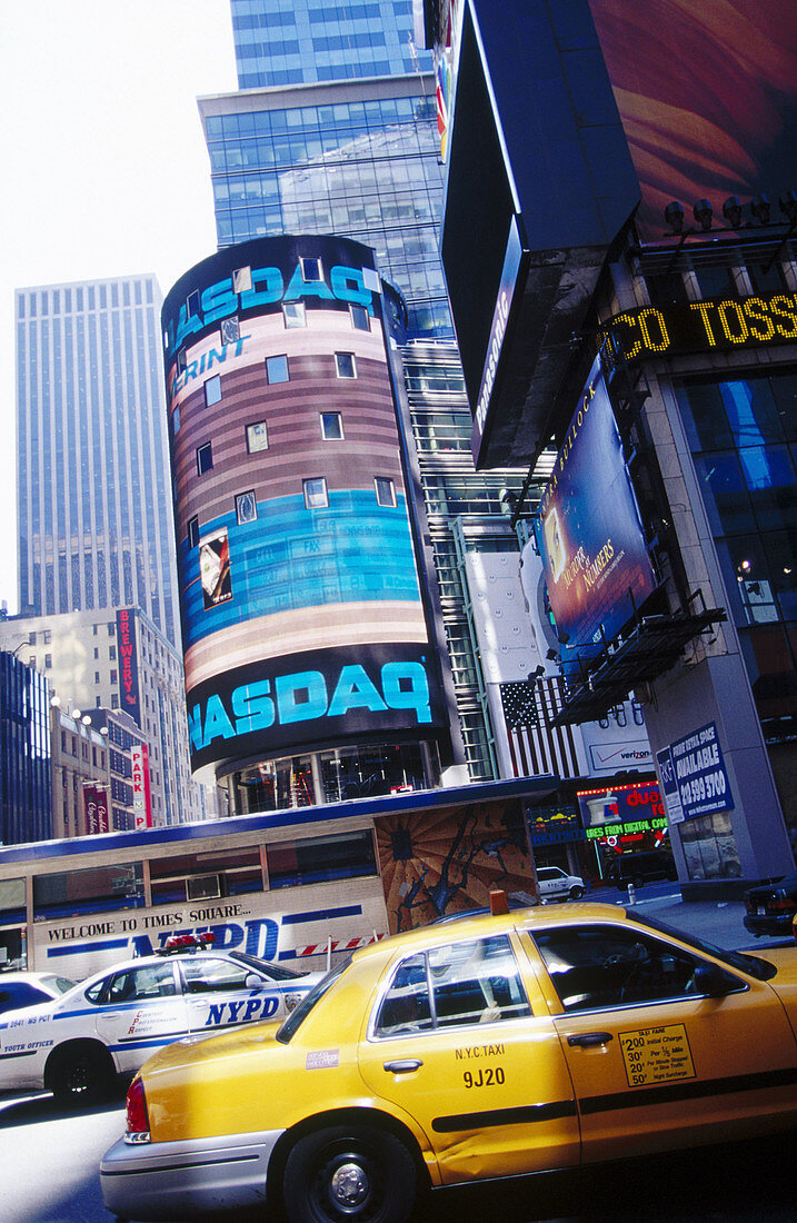 NASDAQ. Times Square. Manhattan. New York City. USA