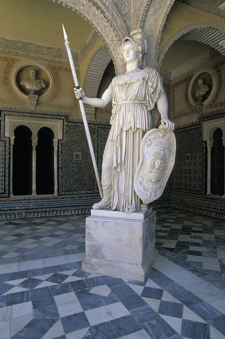 Statue in main courtyard of Casa Pilatos. Sevilla. Spain