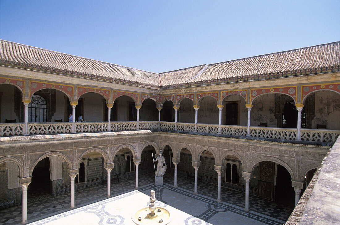 Main courtyard of Casa Pilatos. Sevilla. Spain