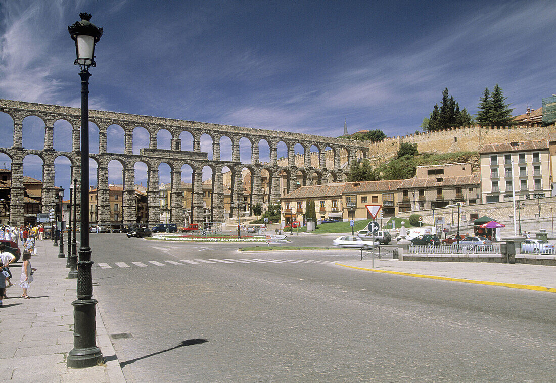 Roman aqueduct. Segovia. Spain