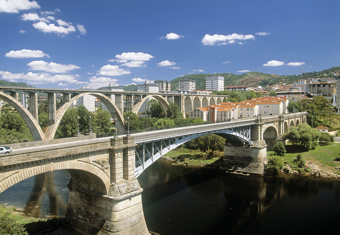 Bridges over Miño river. Ourense. Spain