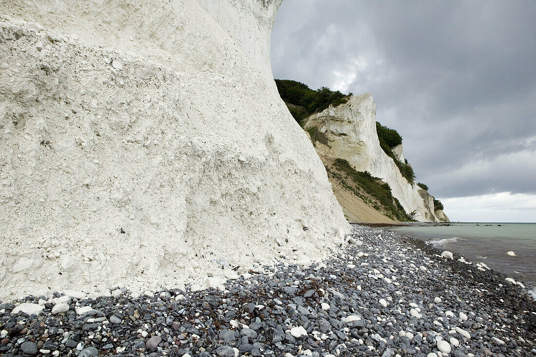 Limestone cliffs at Mons Klint. Denmark.