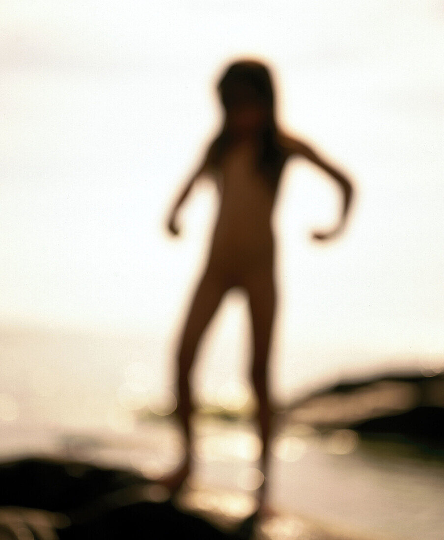 Little girl on the beach