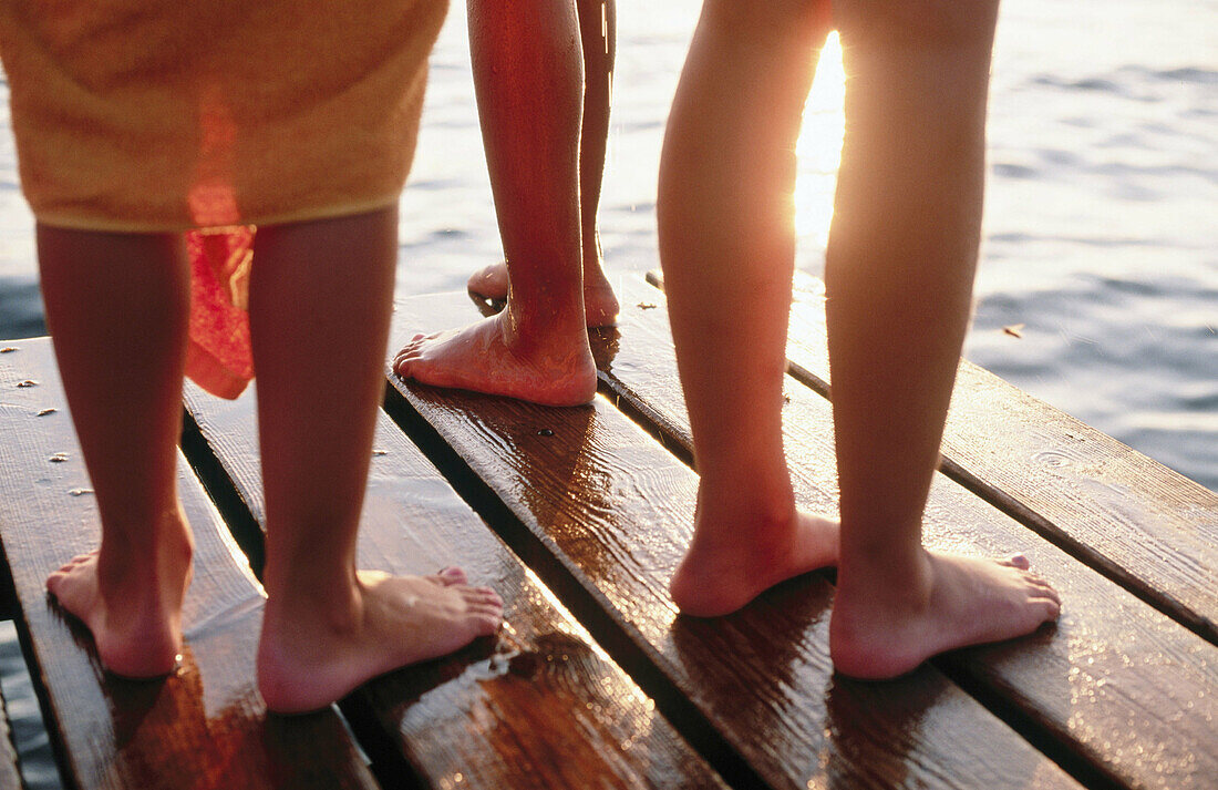 Legs on jetty