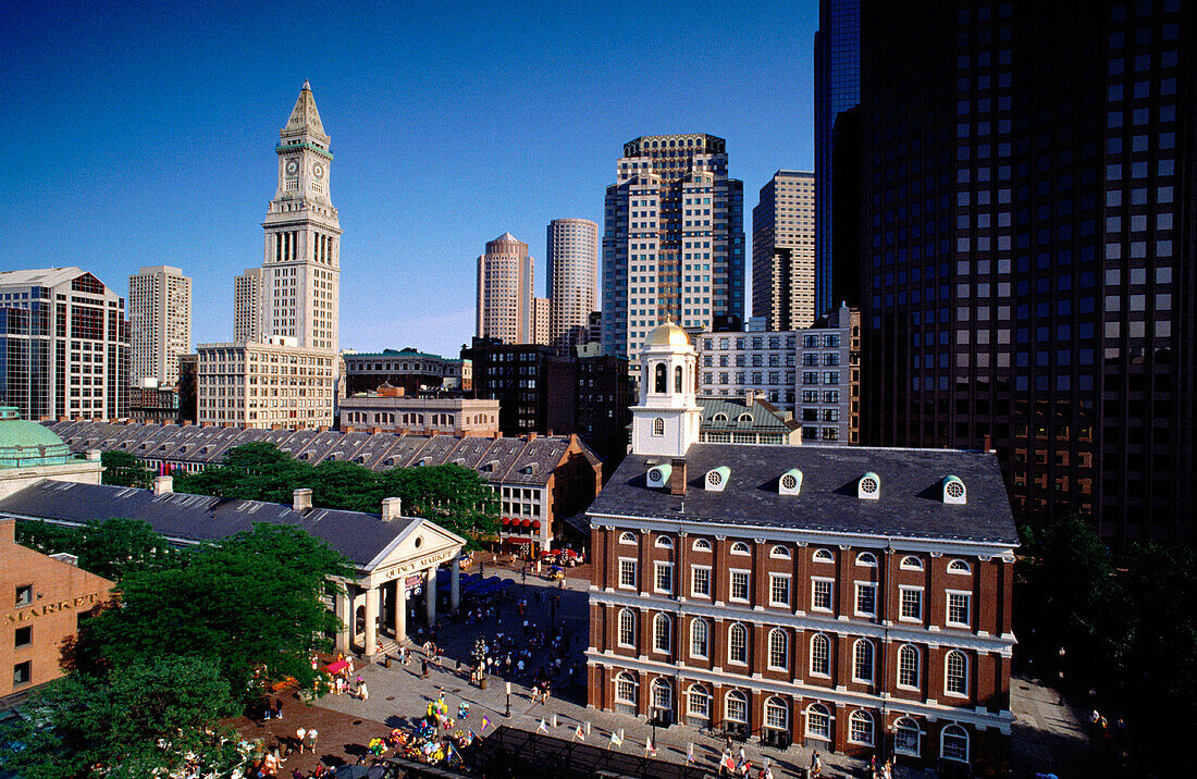 Quincy Market and Faneuil Hall. Boston. Massachusetts. USA