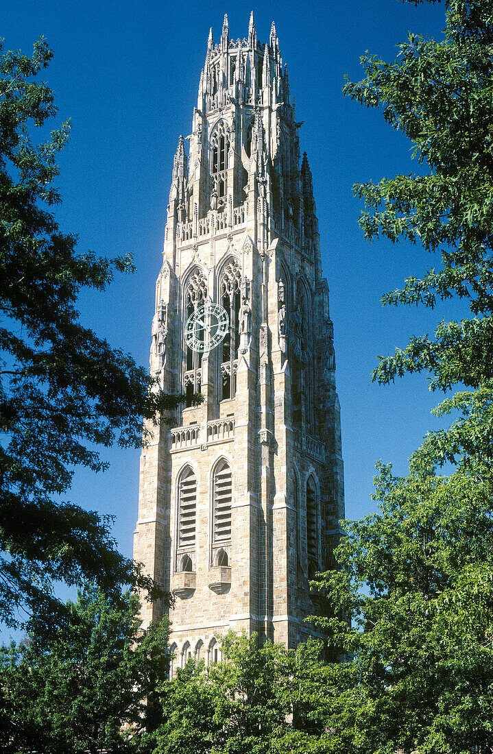 Harkness Tower at Branford College. Yale University . New Haven. Connecticut. USA