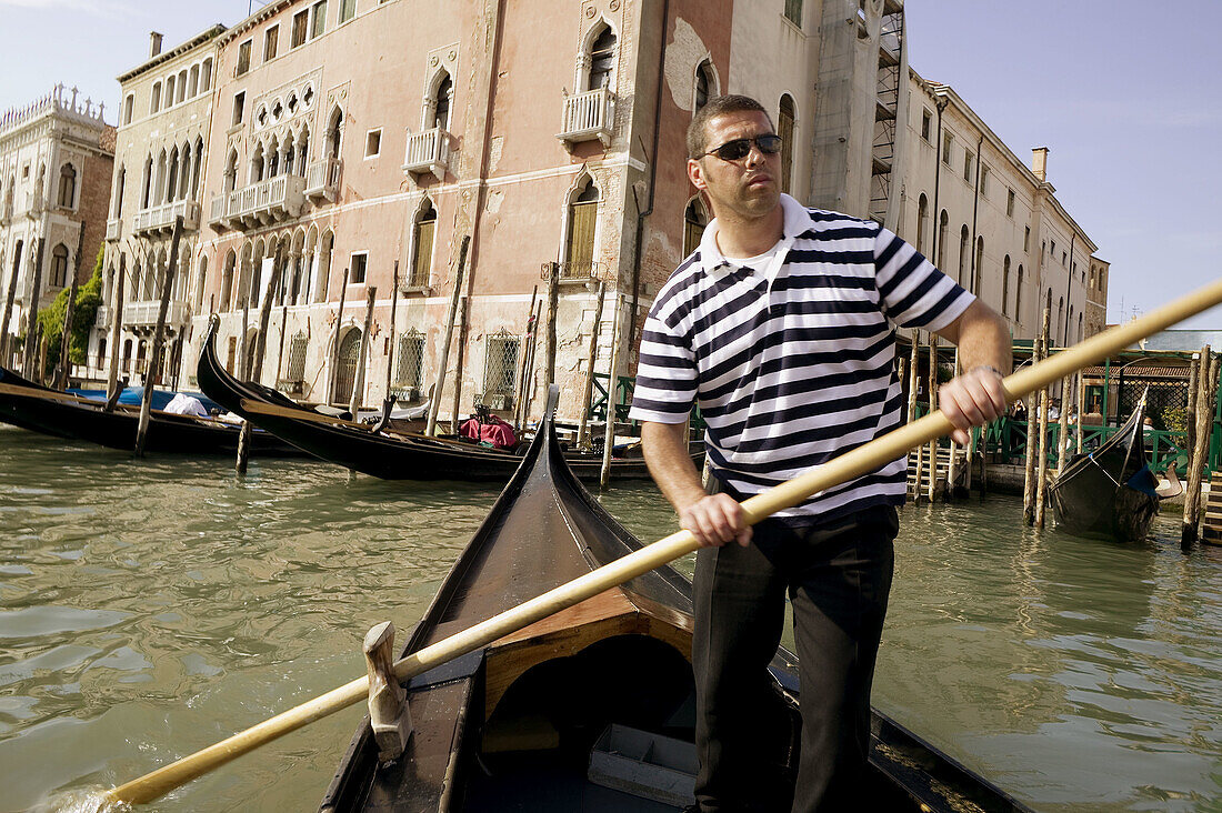 Tronchetto gondola at Ca d Oro, Cannaregio. Venice. Veneto, Italy