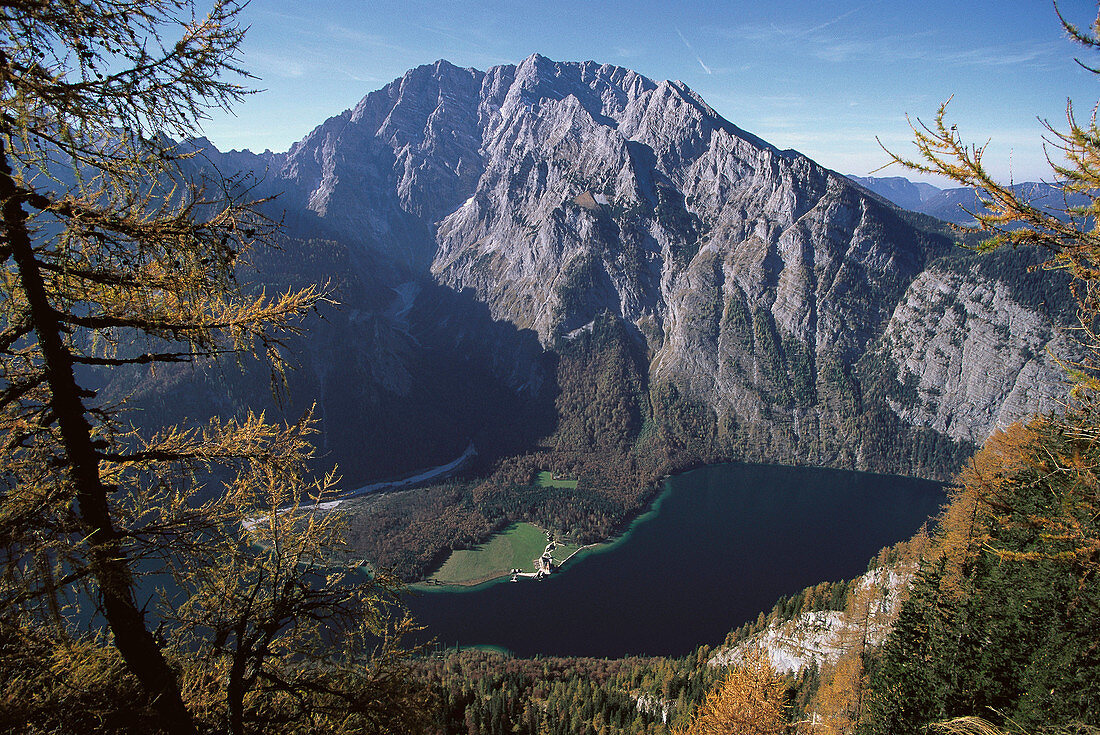 St. Barthol. Watzmann. Konigsee. Berchtesgaden. Berchtesgadener Alpen National Park. Bavaria. Germany