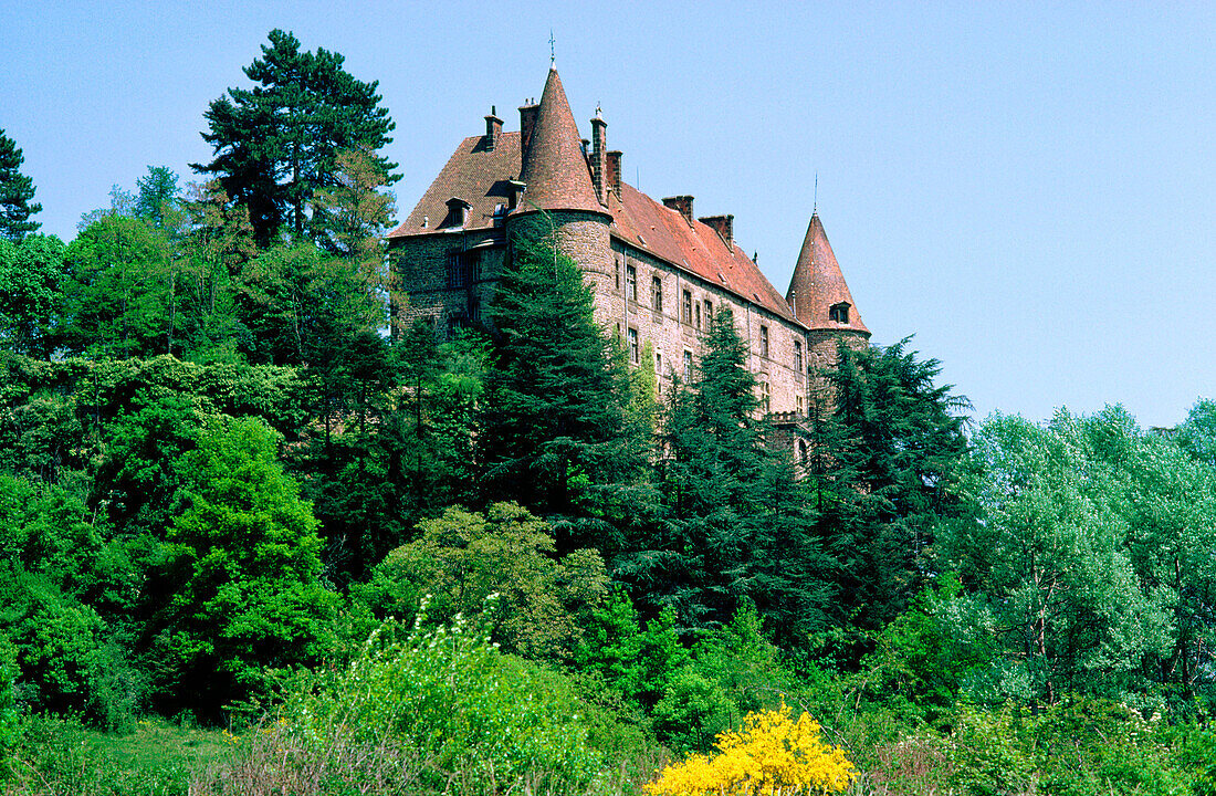 Chateau de Lavoute-Polgniac in Lavoute sur Loire. Haute-Loire. Auvergne. France