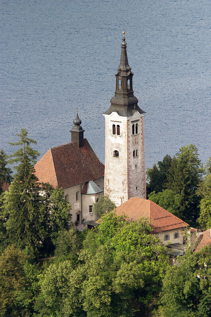 Saint Mary s church. Lake Bled. Otok Island. Slovenia