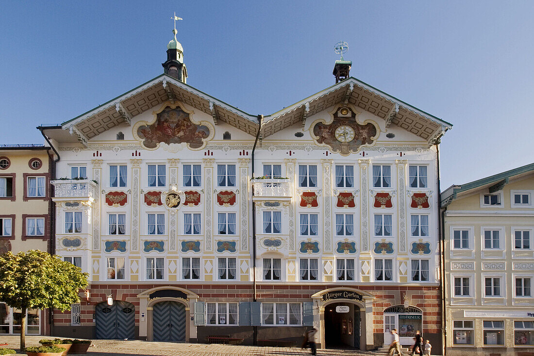 Bürgerhaus, old town hall, Bad Tölz, Upper Bavaria, Germany