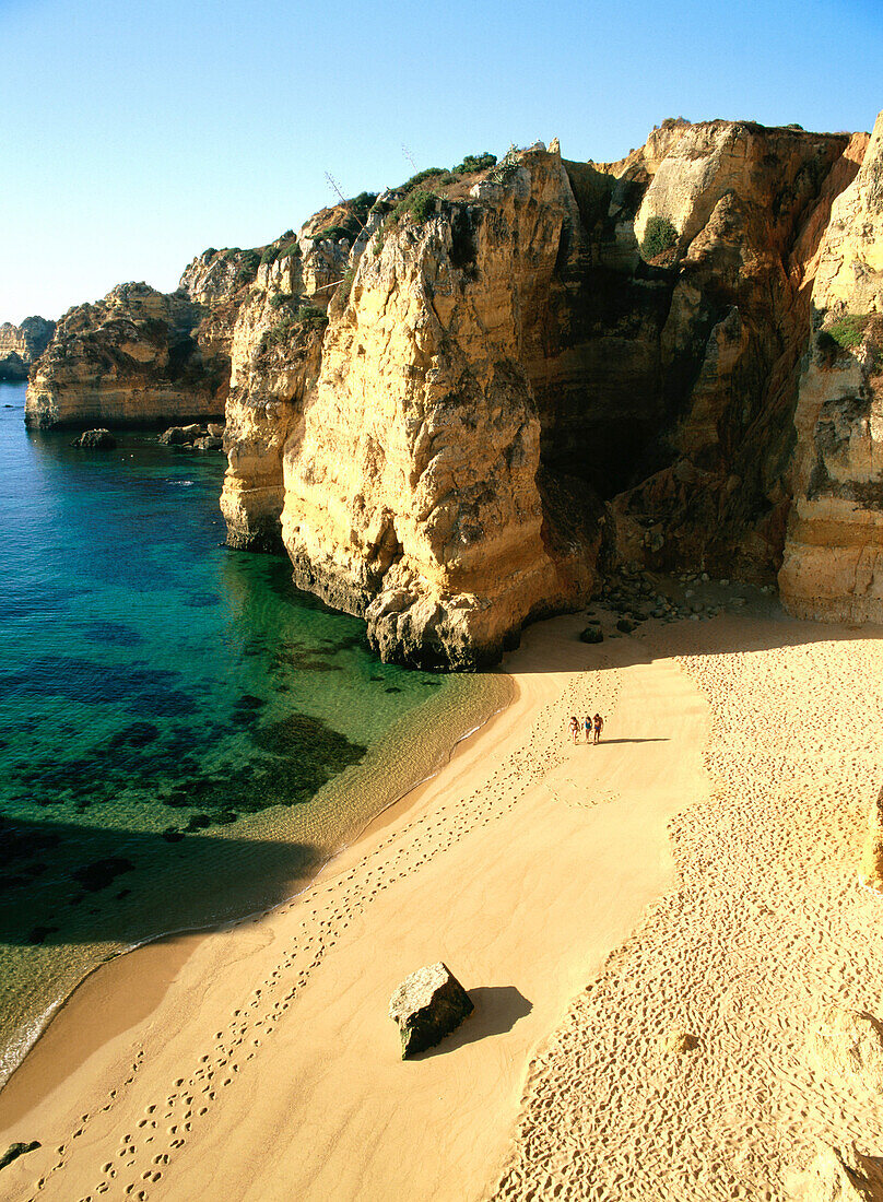 Dona Ana beach, early morning. Algarve. Portugal